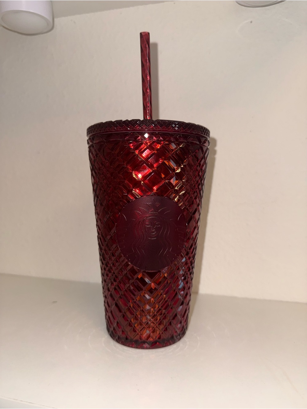 Burgundy Starbucks Grande Cold Cup 16 oz